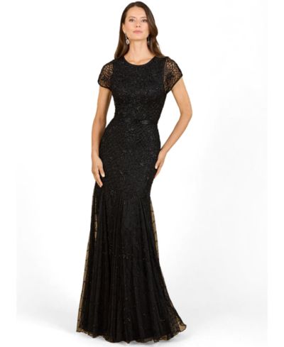 Платье Lara Women's Beaded Mermaid Cap Sleeve Gown