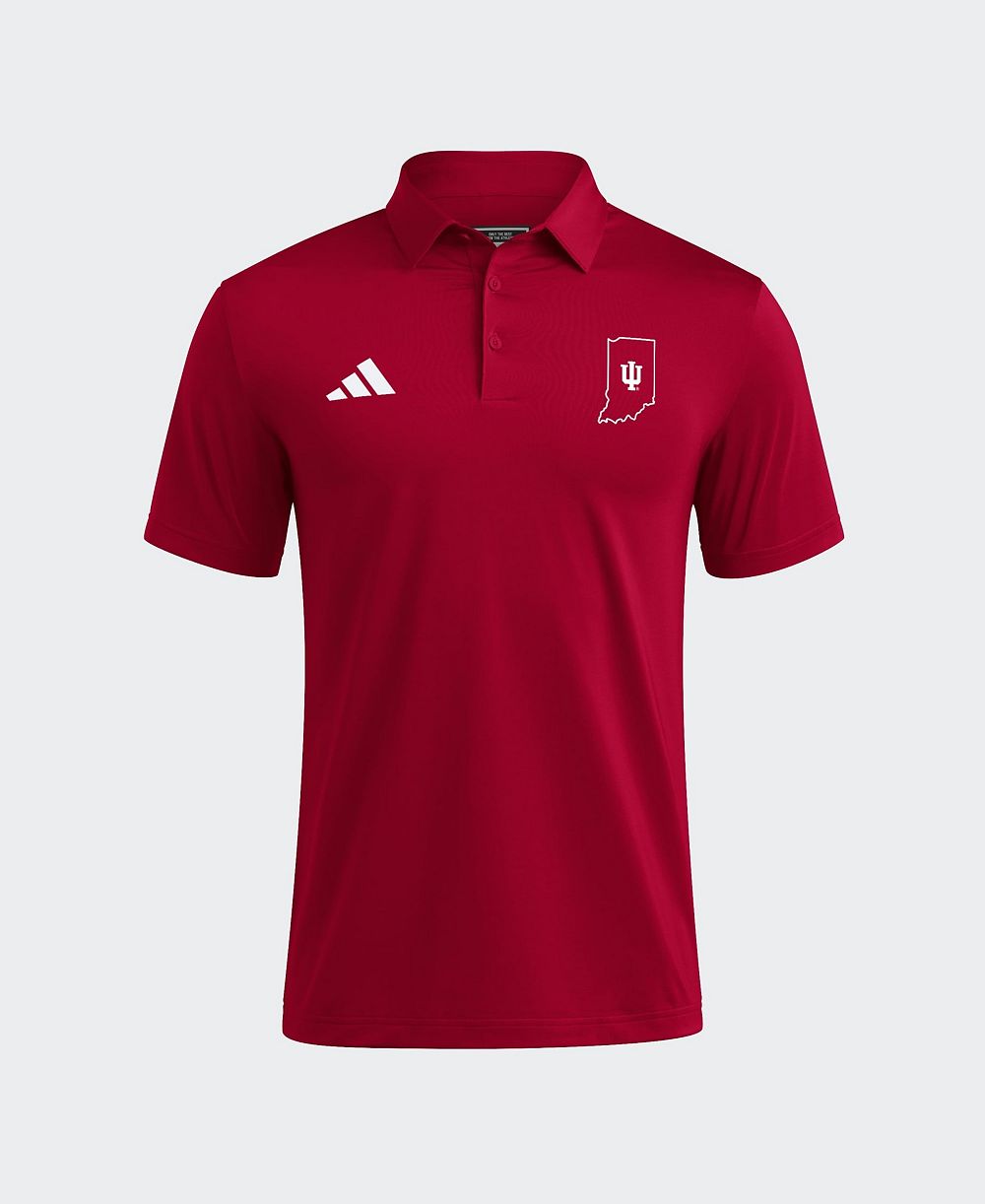 adidas Men's Crimson Indiana Hoosiers Ultimate 365 Solid Polo
