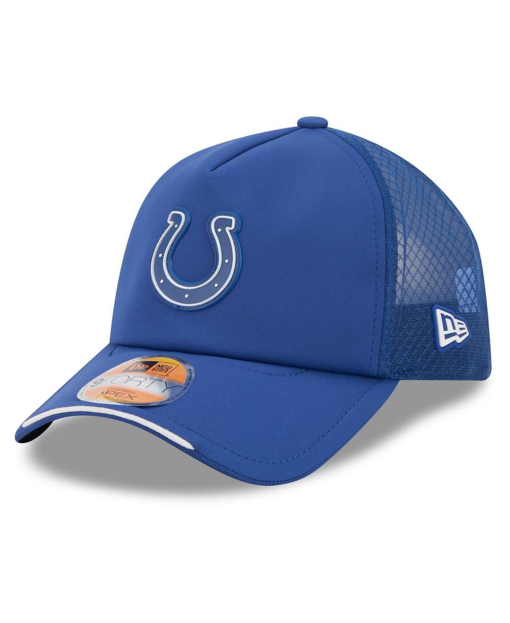 Мужская кепка New Era Royal Indianapolis Colts 2026 Sideline Apex 9FORTY регулируемая