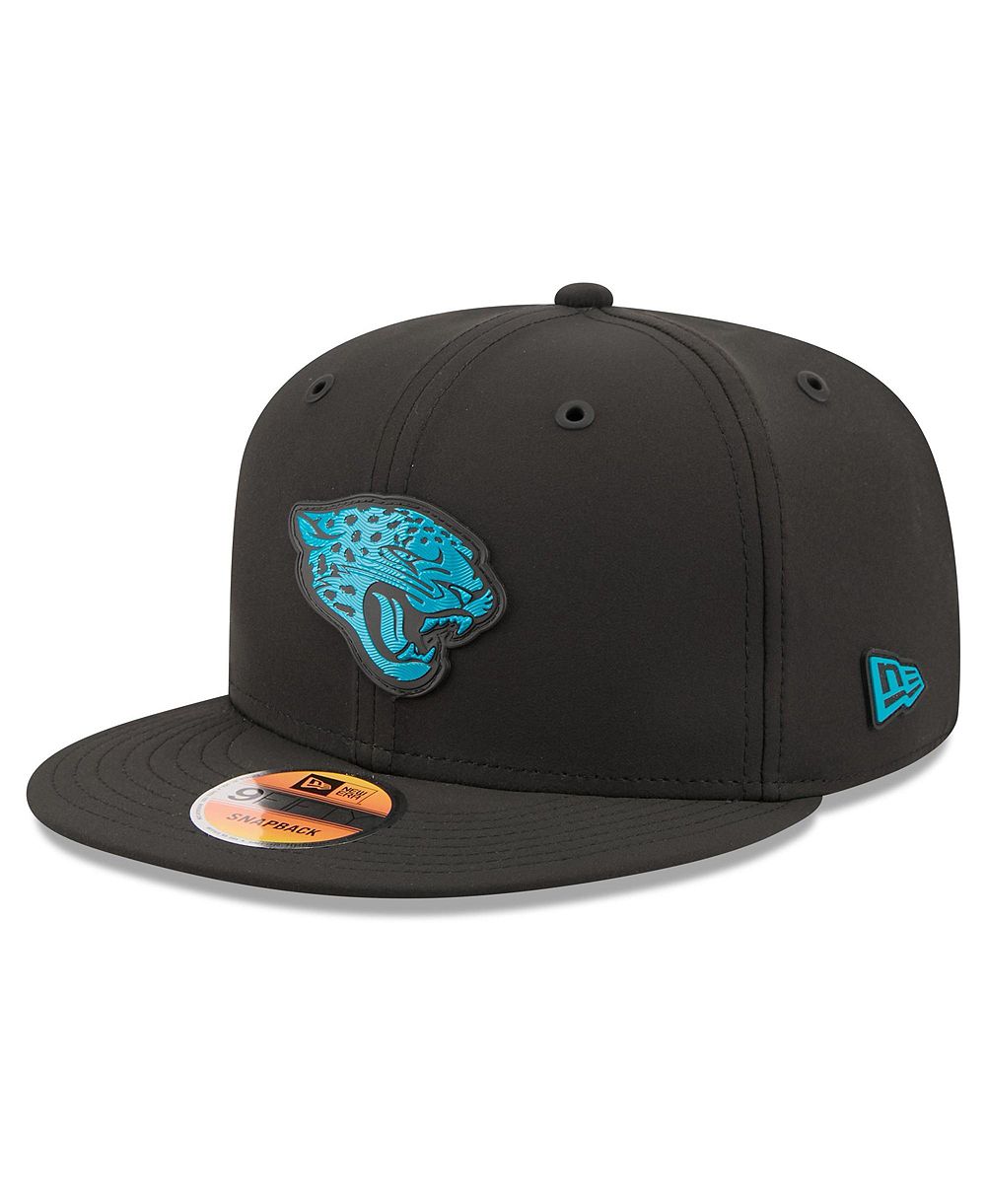Мужская черная бейсболка New Era 9FIFTY с застежкой-_snapback_ для боковой линии команды Jacksonville Jaguars 2026