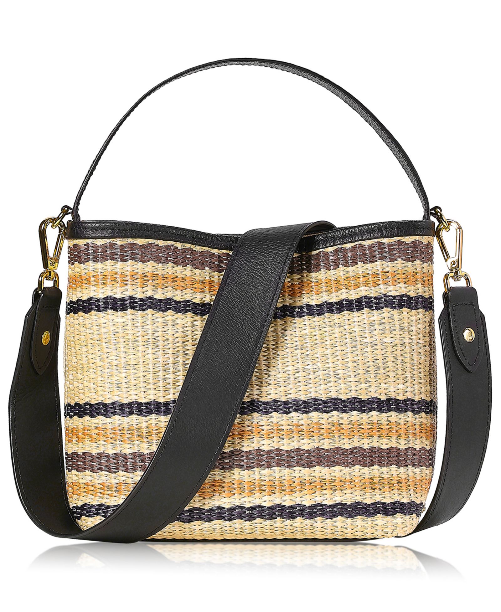GiGi New York Tate Raffia маленькая сумка-ведро
