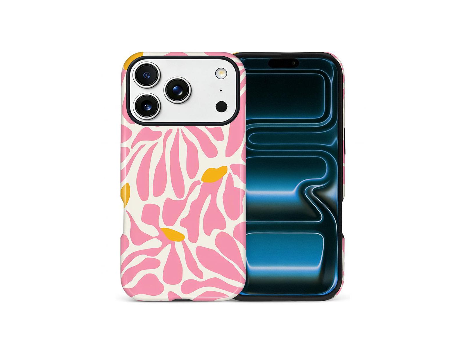 GONEZ iPhone 17 Pro Max 2-in-1 Dual-Layer Shockproof Floral Case for iPhone 17 Pro Max