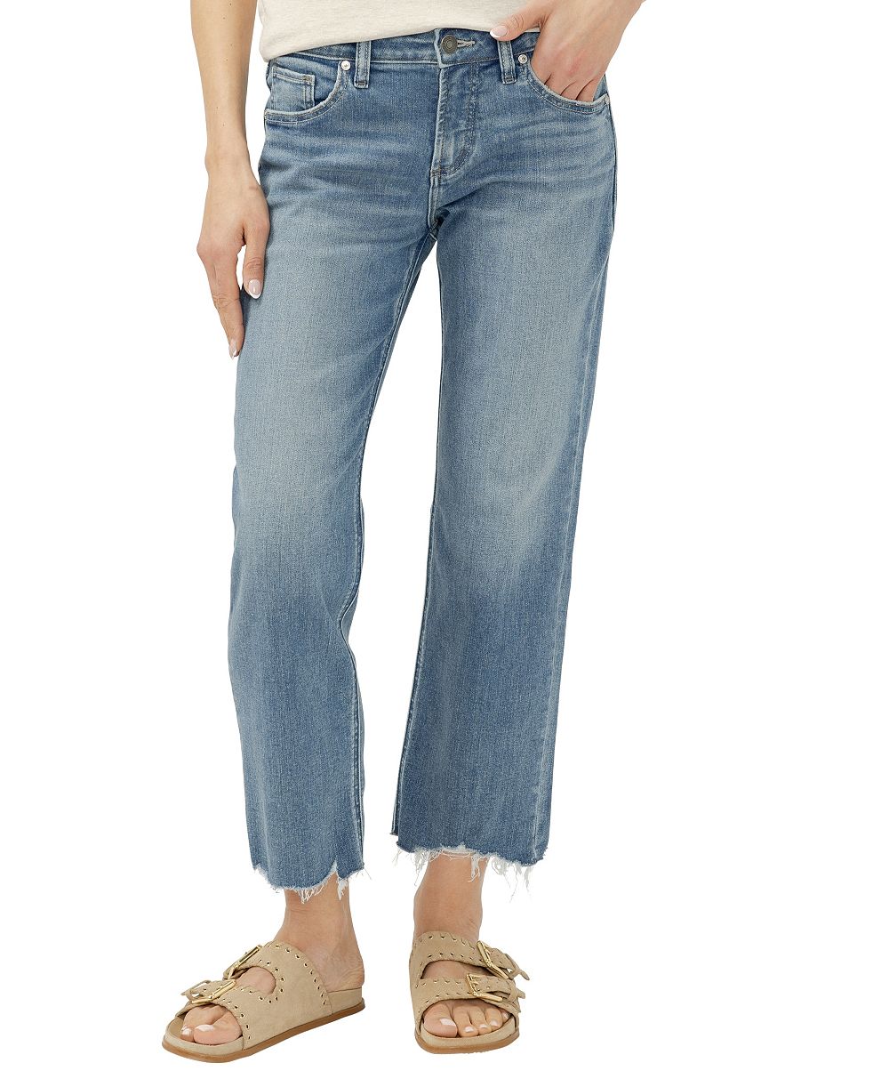 Silver Jeans Co. Women's Suki Mid-Rise Wide-Leg Curvy-Fit Jeans