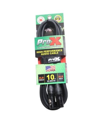 ProX XC-MIC10 Сбалансированный микрофонный кабель XLR-F к XLR-M 10 футов.