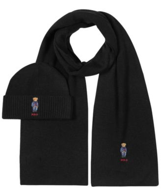 Polo Ralph Lauren Мужской комплект из шапки и шарфа Denim Bear, 2 предмета