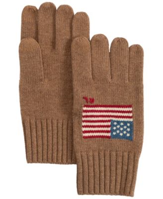 Polo Ralph Lauren Men's Wool Blend RL Flag Knit Gloves