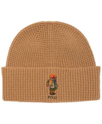 Polo Ralph Lauren Мужская вязаная шапка с отворотом и медведем Polo