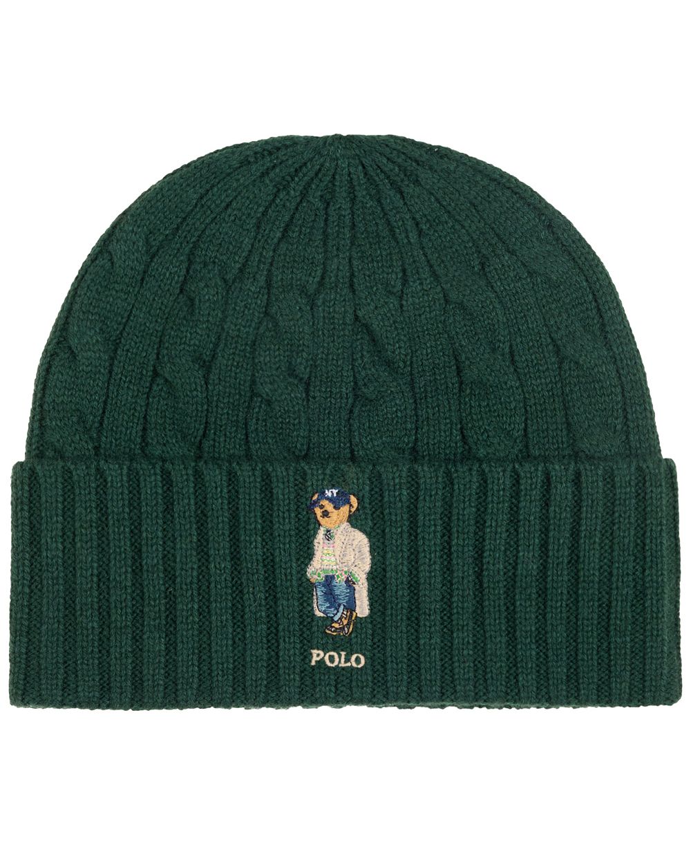 Polo Ralph Lauren Men's Cable Litchfield Bear Beanie