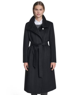 Женское шерстяное пальто Cole Haan Asymmetric Belted Long