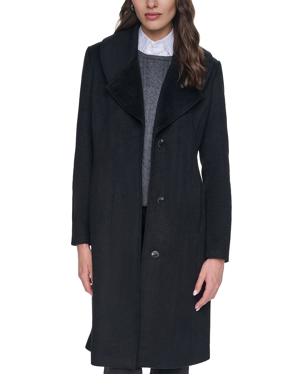 Женское шерстяное пальто Cole Haan Large-Collar Wool-Blend