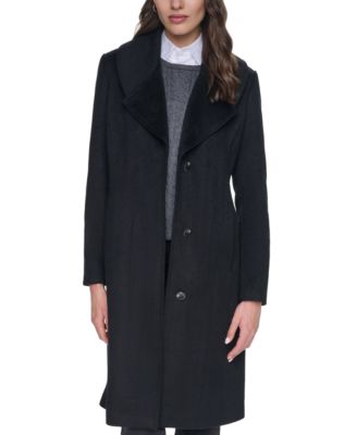 Женское шерстяное пальто Cole Haan Large-Collar Wool-Blend