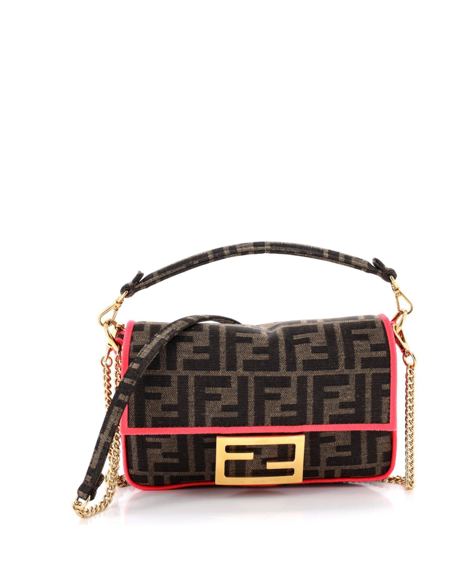 Мини-сумка Fendi Baguette NM Zucca Canvas, б/у