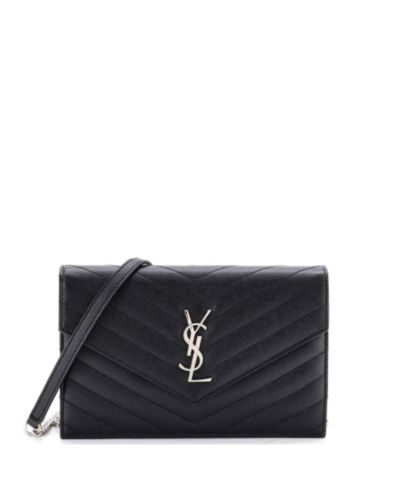 Pre-Owned Saint Laurent маленький классический кошелек на цепочке Matelasse Chevron из кожи