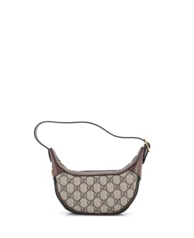 Pre-Owned Gucci Mini Ophidia Half Moon Bag GG Coated Canvas