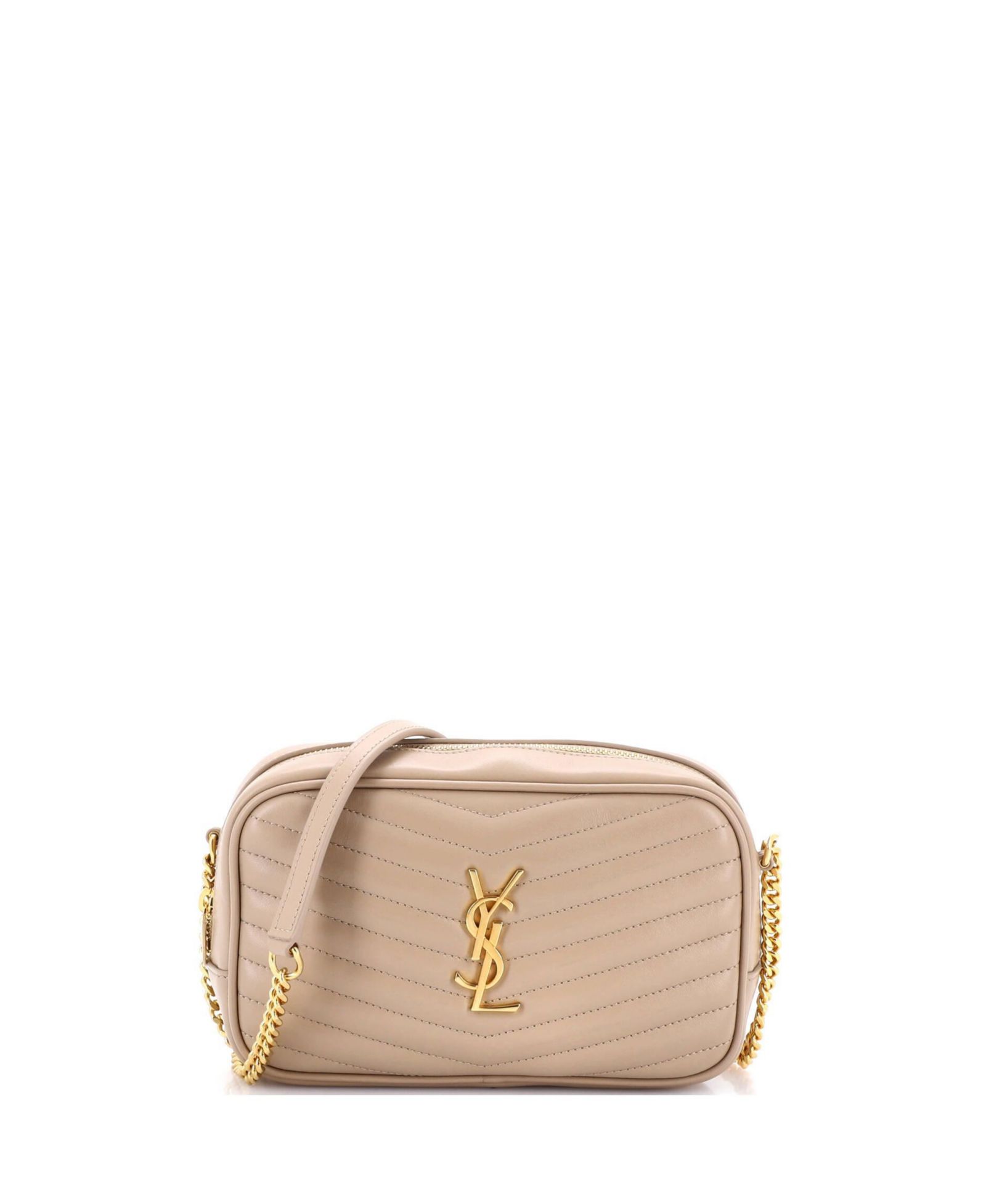 Pre-Owned Saint Laurent Mini Lou Camera Bag Matelasse Chevron Leather