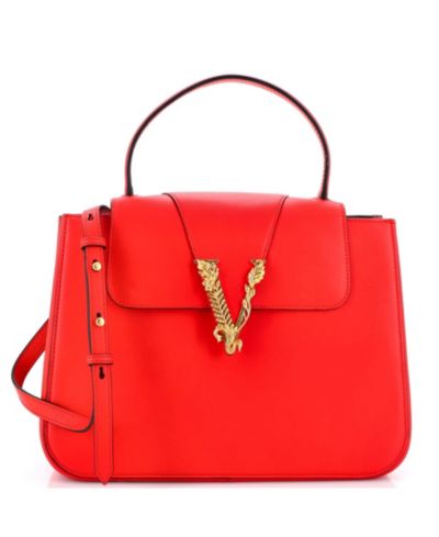 Сумка Versace Pre-Owned Medium Virtus Top Handle Leather