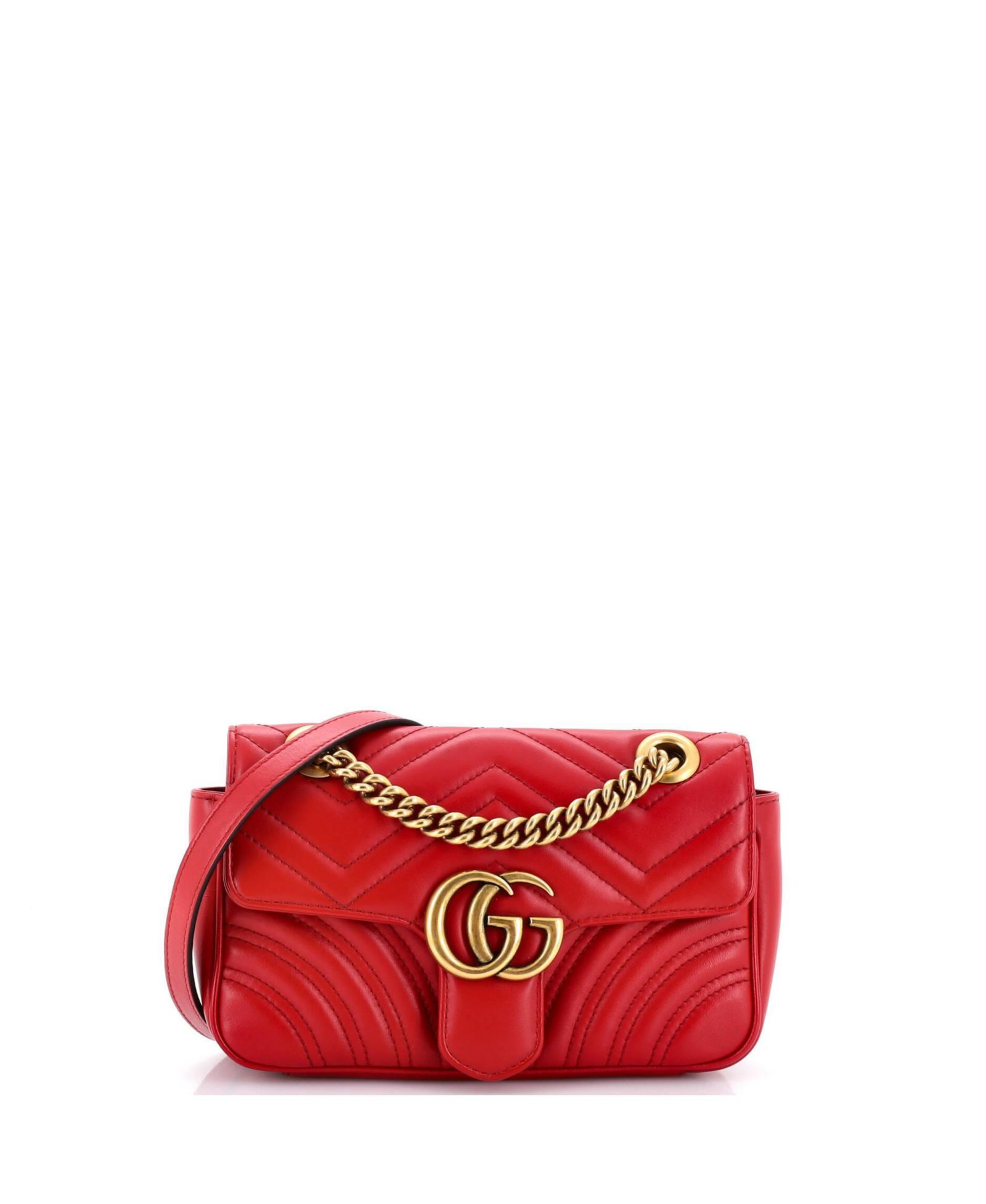 Сумка Pre-Owned Gucci Mini GG Marmont Flap Bag Matelasse Leather