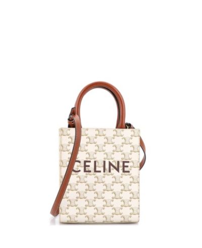 Pre-Owned Celine Mini Vertical Cabas Tote Triomphe Coated Canvas
