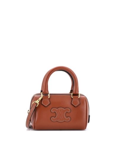 Pre-Owned Celine Mini Cuir Triomphe Boston Bag Leather