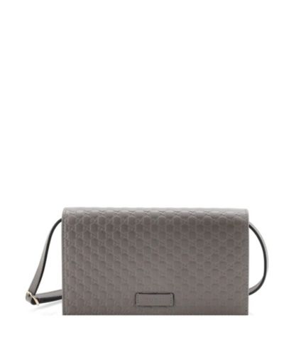 Pre-Owned Gucci Wallet on Strap Microguccissima Leather
