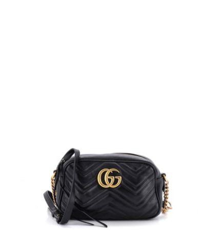 Сумка через плечо Pre-Owned Gucci Small GG Marmont из кожи Matelasse