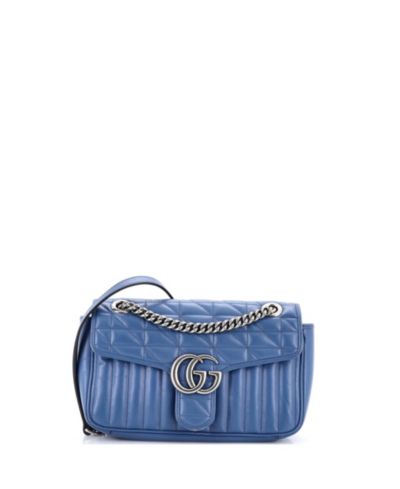 Сумка Pre-Owned Gucci Small GG Marmont Flap Bag Mixed Matelasse Leather