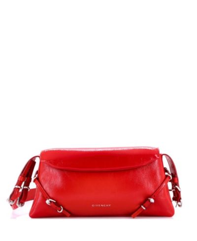 Pre-Owned Givenchy Small Voyou Shoulder Flap Bag Patent