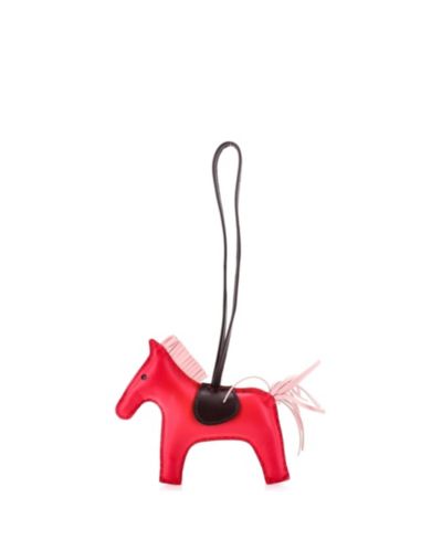 Брелок для сумки HERMÉS MM GriGri Rodeo, кожаный, б/у