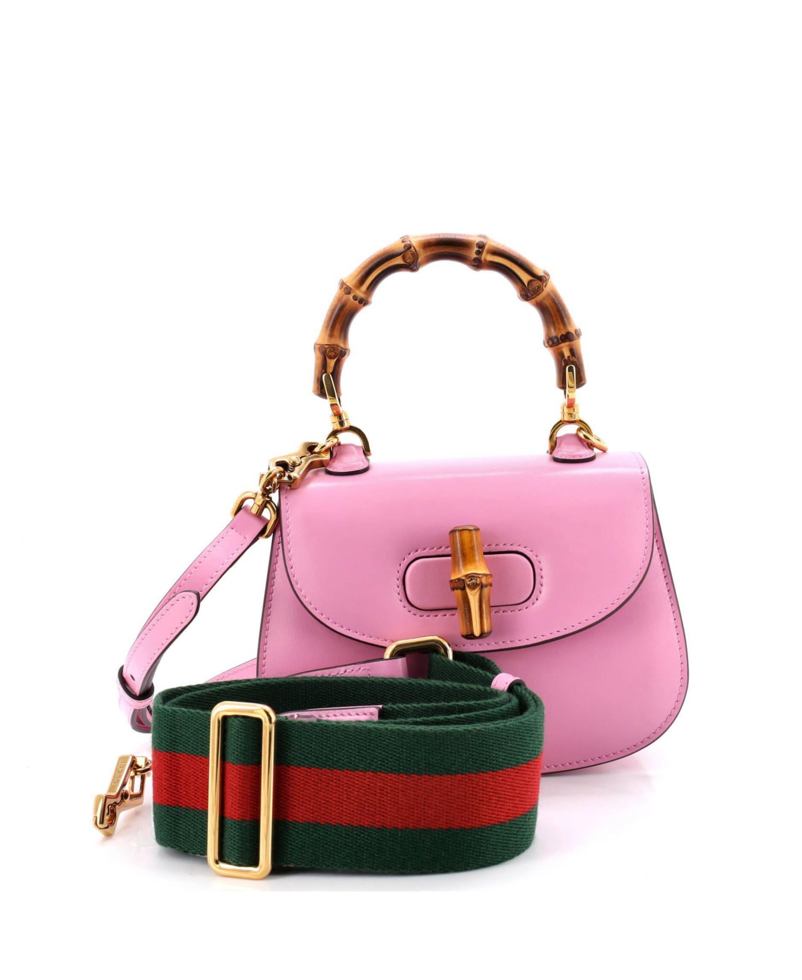 Кожаная сумка на ручке Gucci Mini Bamboo 1947 (б/у)