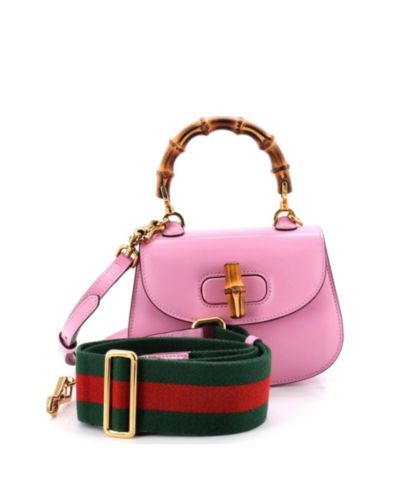 Кожаная сумка на ручке Gucci Mini Bamboo 1947 (б/у)