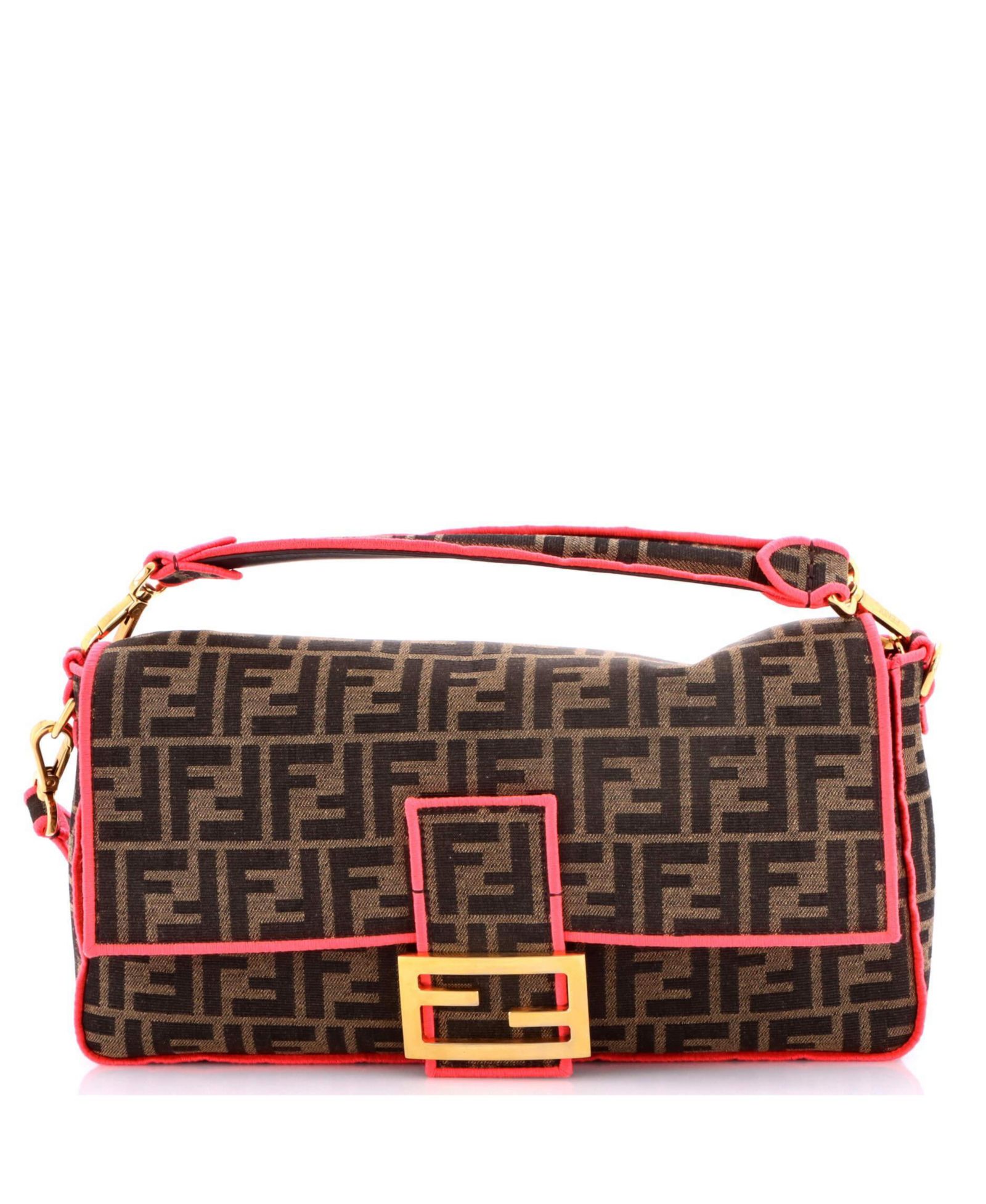 Pre-Owned Fendi Large Baguette NM Bag Zucca Canvas