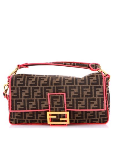 Большая сумка Fendi Baguette NM Zucca из канваса (б/у)