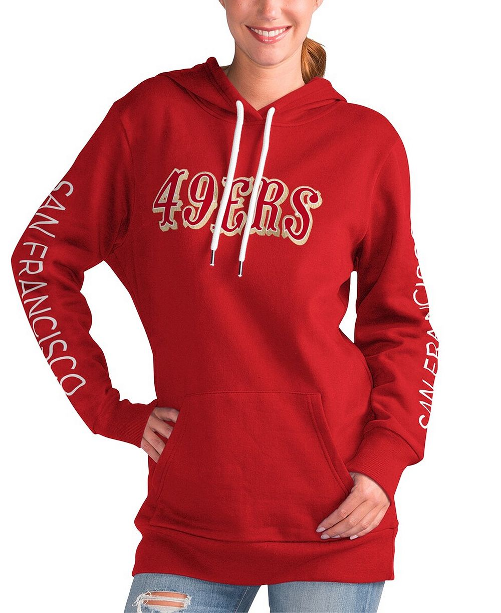 Женское худи G-III 4Her by Carl Banks Scarlet San Francisco 49ers Extra Inning Pullover