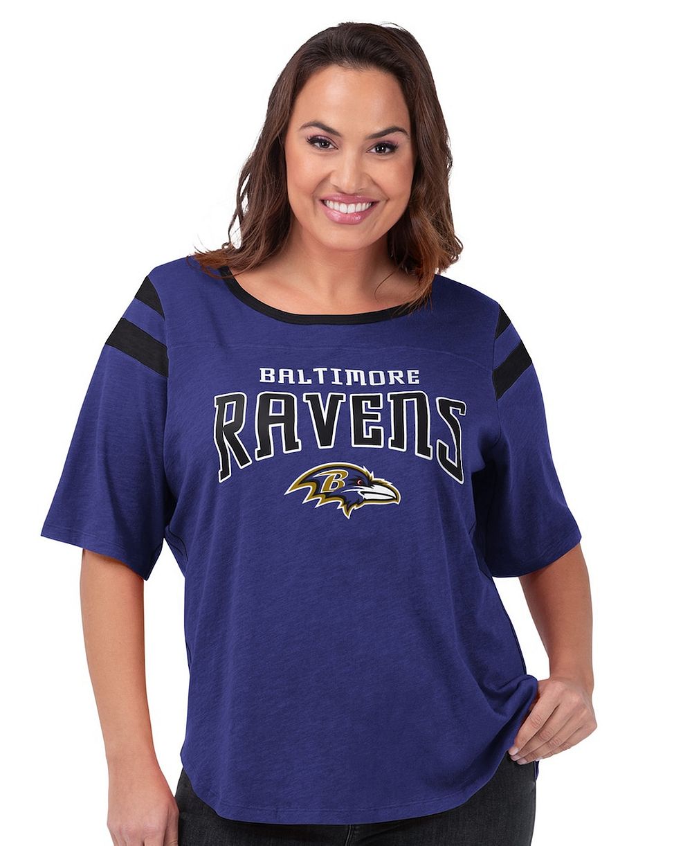 G-III 4Her by Carl Banks Женский футболк-поло Plus Size Baltimore Ravens