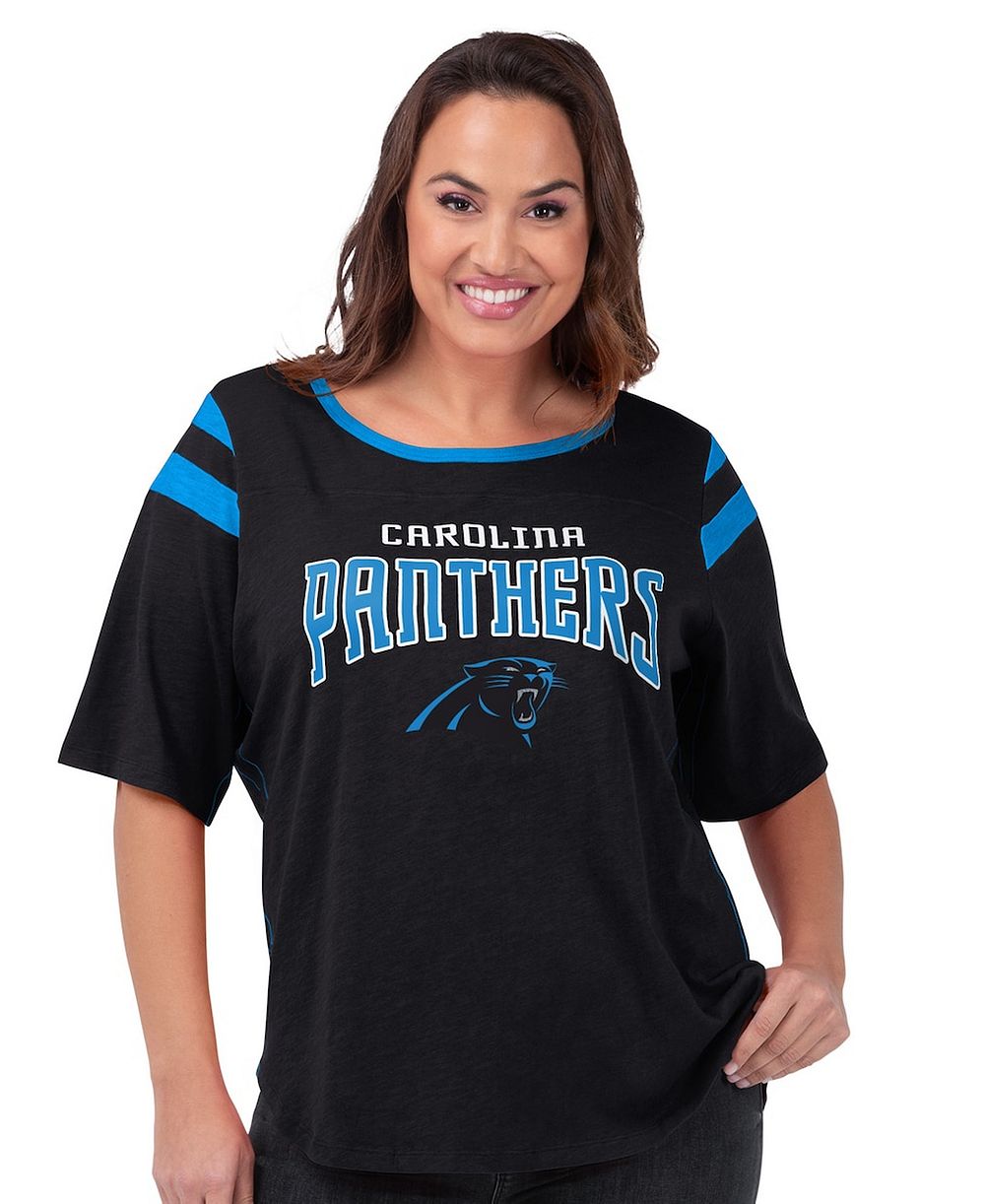 G-III 4Her by Carl Banks Женская футболка Carolina Panthers, Plus Size, черная