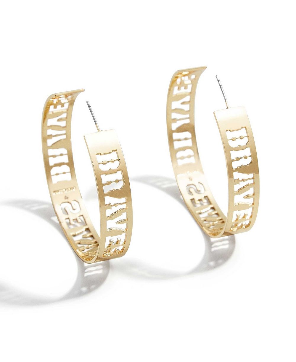 Серьги-кольца WEAR by Erin Andrews x Baublebar Atlanta Braves Large Cutout