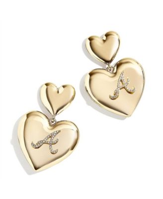 Серьги WEAR by Erin Andrews x Baublebar Atlanta Braves Heart Statement Drop