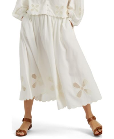 Chinti & Parker Women's Linen-Blend Broderie Skirt