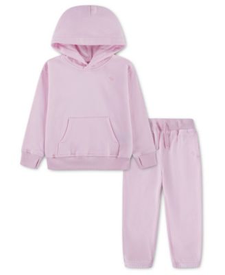 abercrombie kids Toddlers Girls' 2T-5T Essential Long-Sleeve Hoodie and Pants, 2-Piece Set
