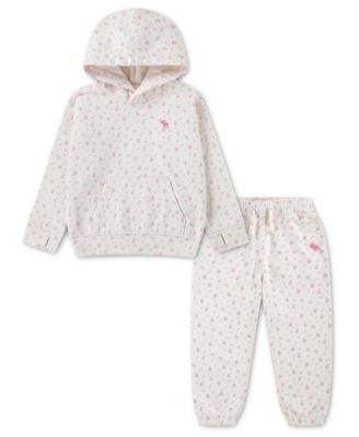 abercrombie kids Toddler Girls' 2T-5T Essential Hoodie and Pants, 2-Piece Set