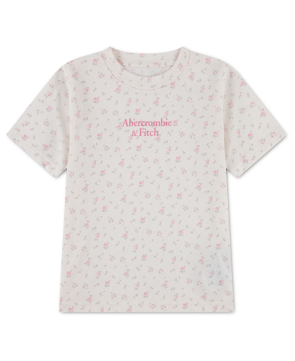 abercrombie kids Toddler Girls' 2T-5T Printed Logo Classic T-Shirt