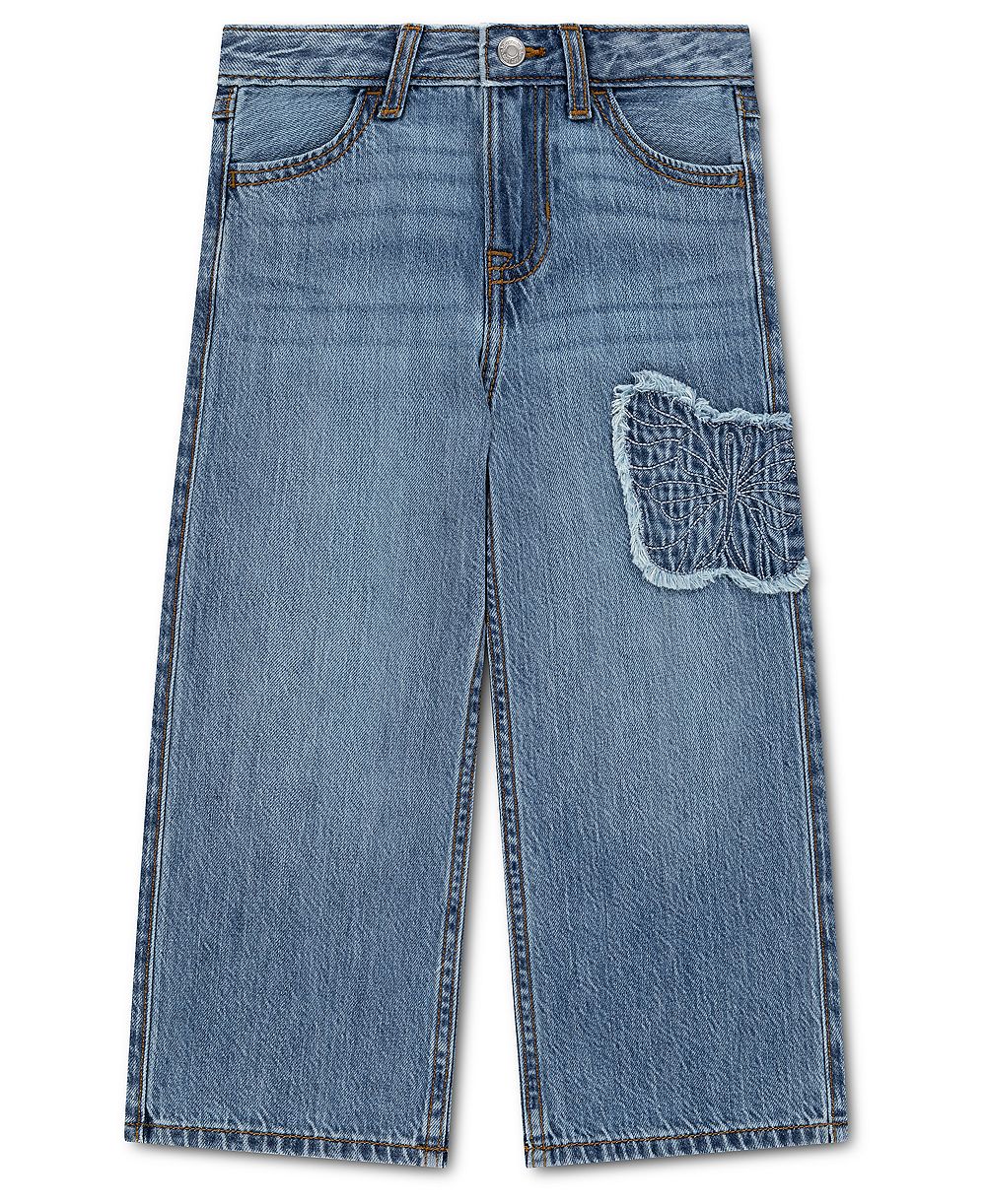 abercrombie kids Toddler Girls' 2T-5T Butterfly Low-Rise Baggy Jeans