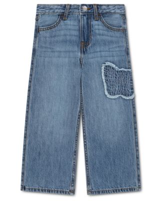 abercrombie kids детские широкие джинсы с низкой посадкой с бабочками для девочек 2T-5T