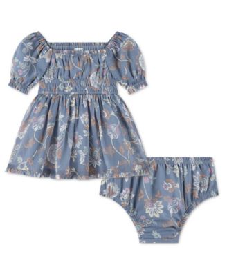 abercrombie kids Baby Girls' Babydoll Mini Short-Sleeve Dress with Matching Diaper Cover, 2-Piece Set