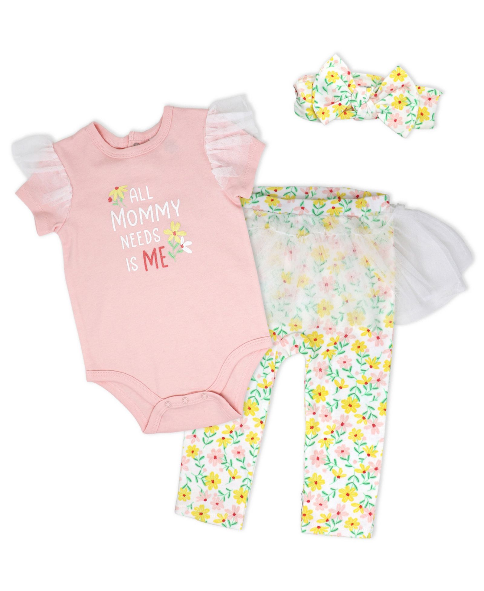 Baby Mode комплект из 3 предметов для новорожденных: боди, брюки и повязка на голову