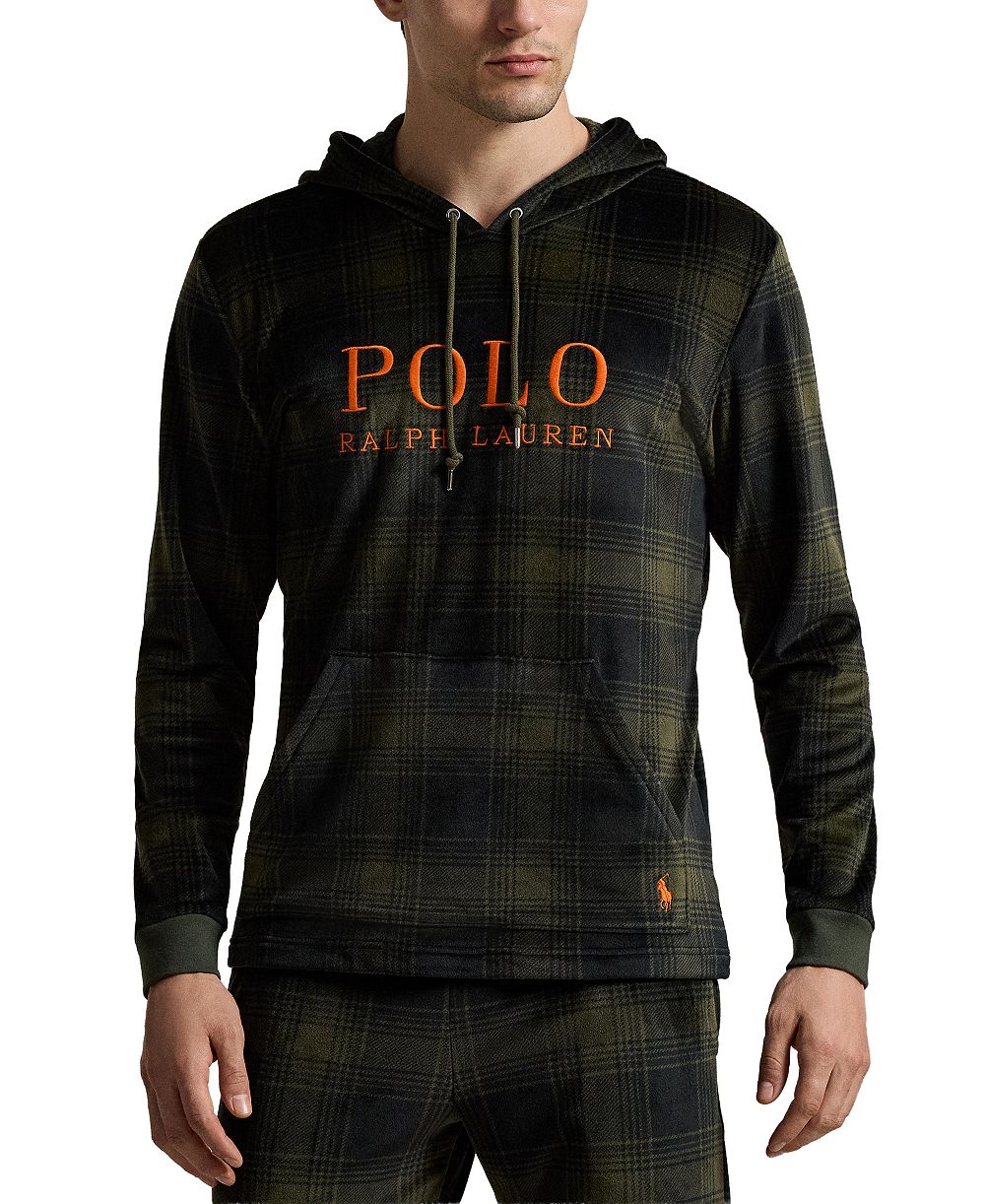 Polo Ralph Lauren Men's Velour Long-Sleeve Hooded Pajama Hoodie
