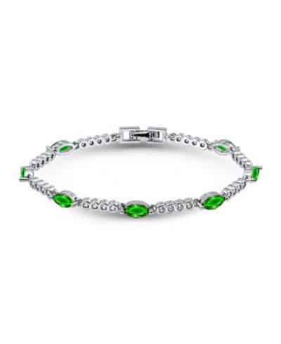 Браслет Macy's Marquise Emerald Green Cubic Zirconia Stones