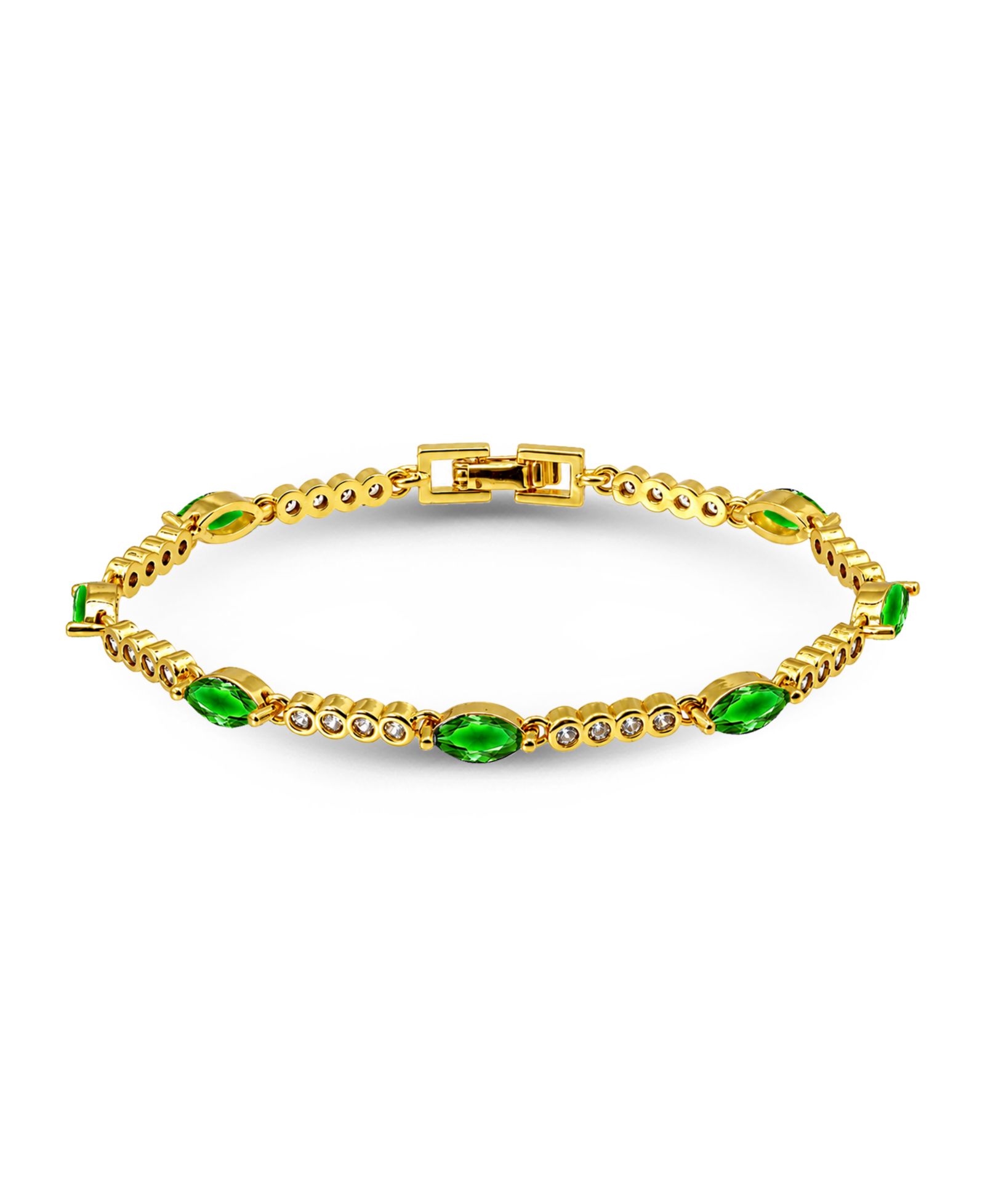 Браслет Macy's Marquise Emerald Green Cubic Zirconia Stones