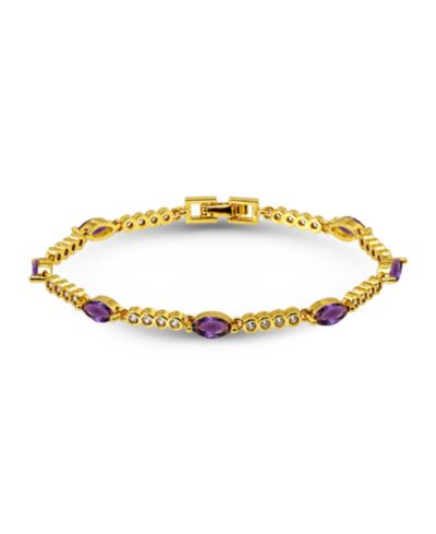 Macy's Marquise Purple Cubic Zirconia Stones Bracelet