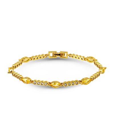 Браслет с желтыми камнями Cubic Zirconia Marquise от Macy's